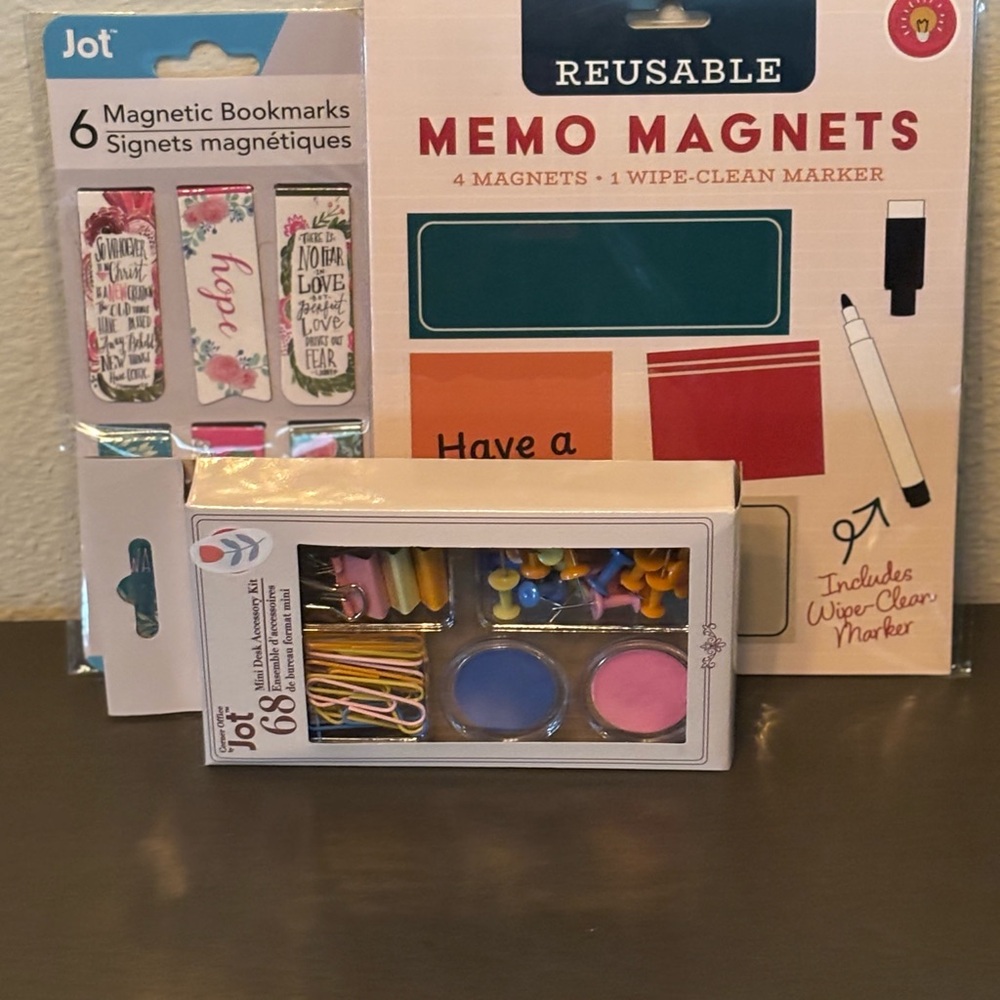 Office Set with Memo Magnets and Bookmarks